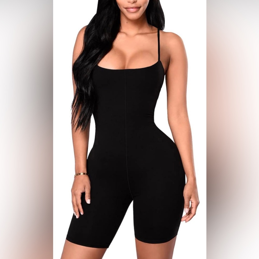 YMDUCH Women's Sexy One Piece Tank Top Sleeveless Bodycon Club Short Jumpsuit